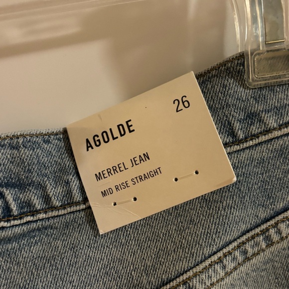 Agolde Mid Rise Straight Jeans - Picture 3 of 5